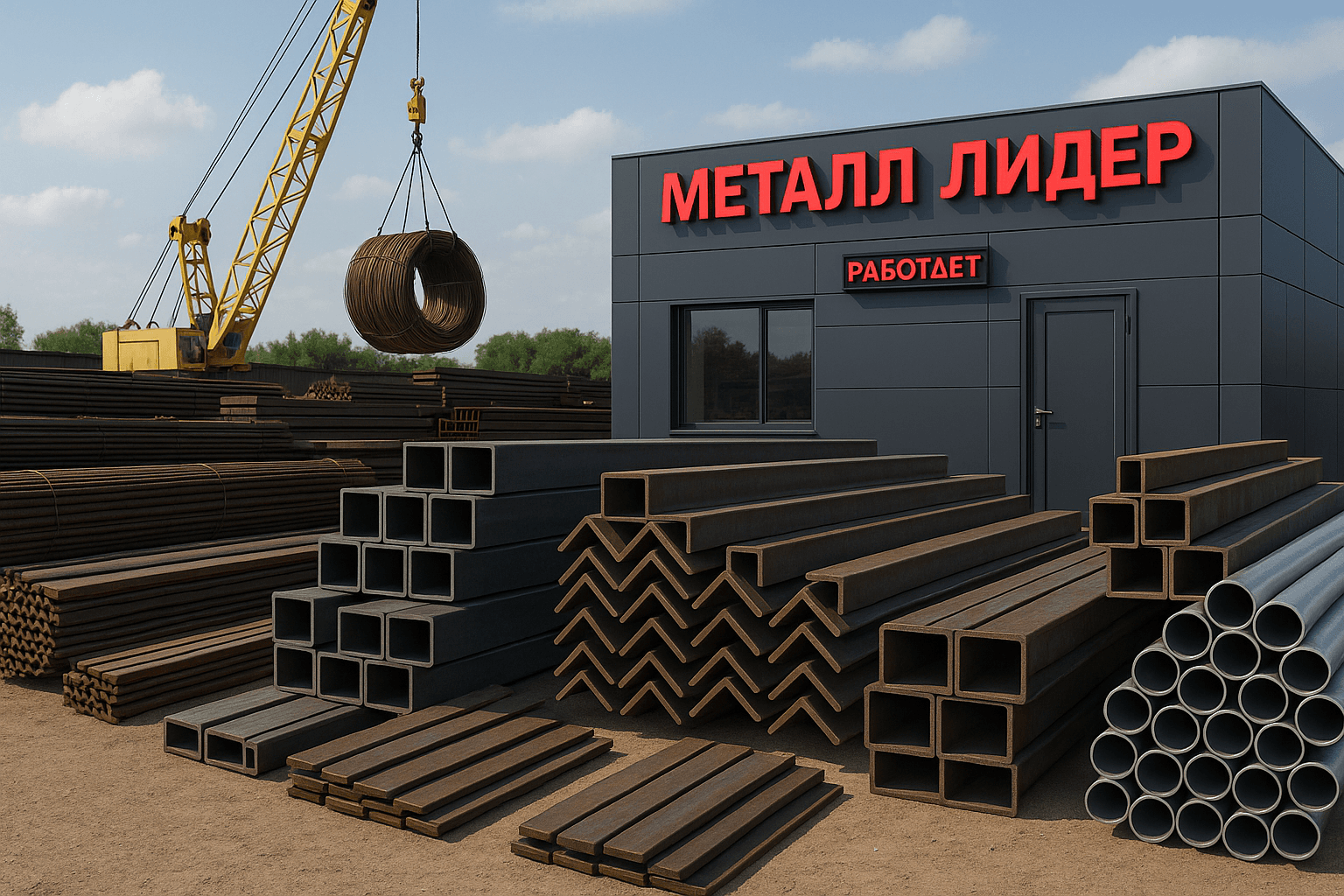 Склад металлических уголков